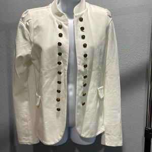 Ya Los Angeles Cream Jacket with Gold Buttons